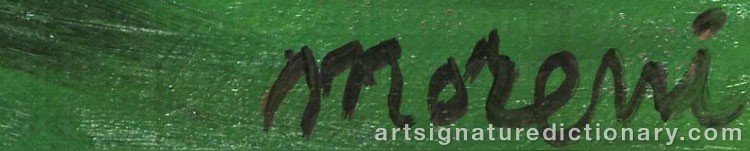 Authentic signature by Mattia MORENI on  artwork