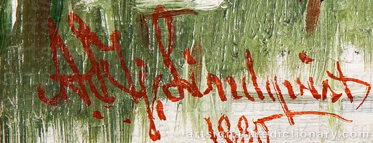 Signature by Axel Hjalmar LINDQVIST