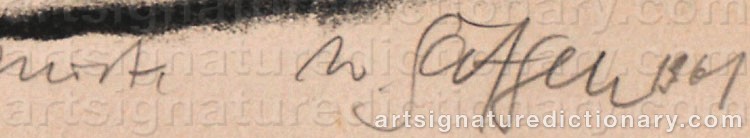 Authentic signature by Wolfgang GÄFGEN on artwork