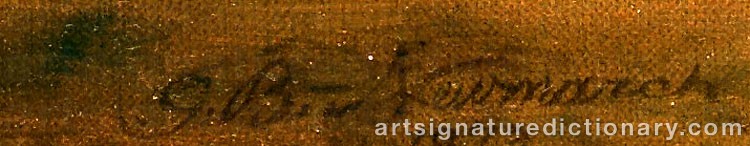 Authentic signature by George B NEWMARCH on  artwork