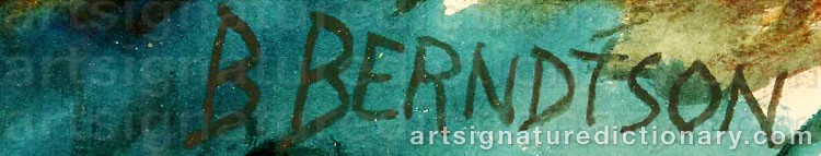 Signature by Birger BERNDTSON