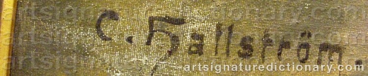 Signature by Carl HALLSTRÖM