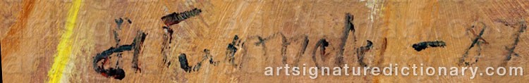 Authentic signature by Heikki TUOMELA on artwork