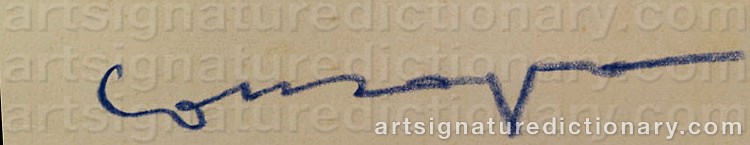 Authentic signature by Pietro CONSAGRA on artwork