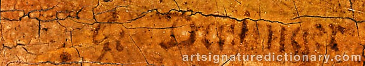 Authentic signature by Wolfgang DALLINGER on  artwork