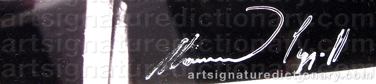 Authentic signature by Marcus PIGGOTT on  artwork