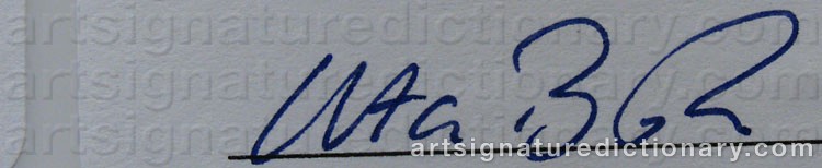 Authentic signature by Uta BARTH on  artwork