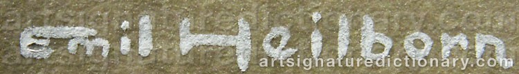Signature by Emil HEILBORN