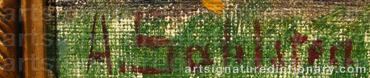 Authentic signature by Anna SAHLSTEN on Painting/Watercolour artwork