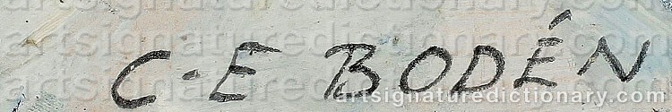 Signature by Carl Eric BODÉN