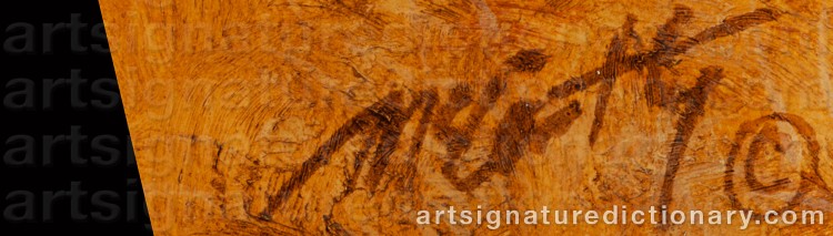 Authentic signature by Frank MCCARTHY on Painting/Watercolour artwork