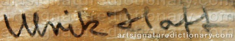 Authentic signature by Ulrik HOFF on  artwork