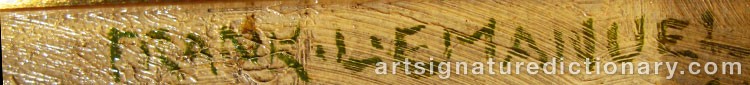 Authentic signature by Frank Lewis EMANUEL on artwork