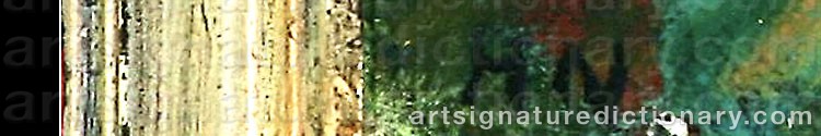 Authentic signature by Søren HJORTH-NIELSEN on artwork