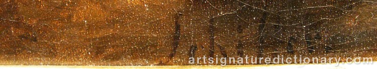 Authentic signature by Anton SCHIFFER on  artwork