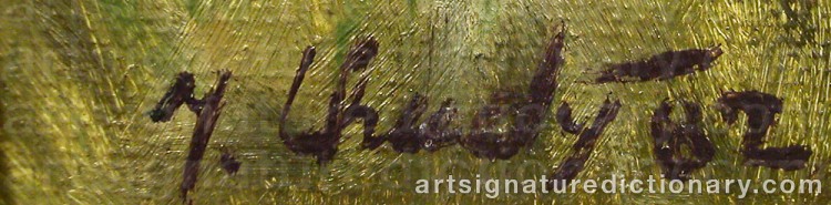 Authentic signature by Jaroslaw CHUDY on Painting/Watercolour artwork