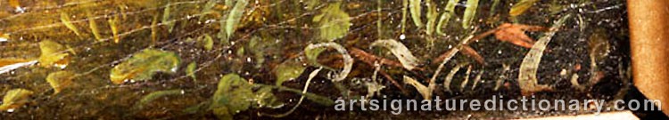 Authentic signature by Pieter Frederick VAN OS on  artwork