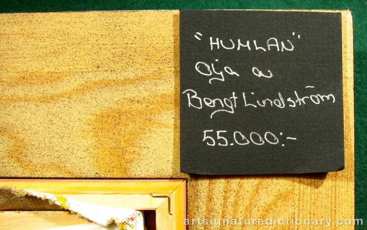 Close-up details showing Bengt LINDSTRÖM signature forgery characteristics