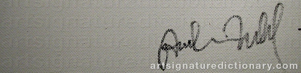 Authentic signature by Anders UDD on artwork