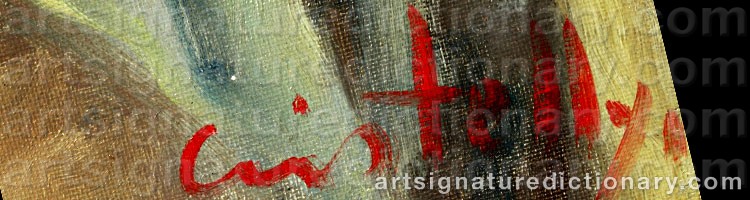 Authentic signature by Vincent CRISTELLYS on  artwork