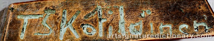 Authentic signature by Teuvo KOTILAINEN on  artwork