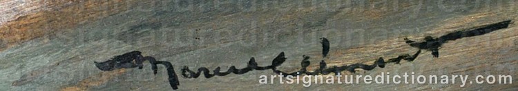 Authentic signature by Amédée Julien MARCEL-CLÉMENT on Painting/Watercolour artwork