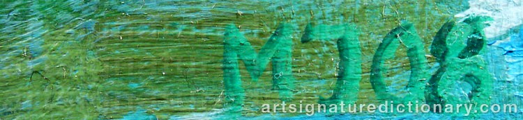 Authentic signature by Maria JOHANSSON on  artwork