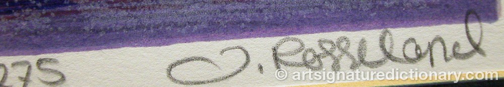 Authentic signature by Jarle ROSSELAND on  artwork