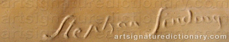 Authentic signature by Stephan SINDING on Sculpture artwork