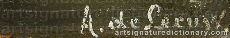 Signature by Alexis De LEEUW