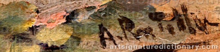 Authentic signature by Attilio PRATELLA on artwork