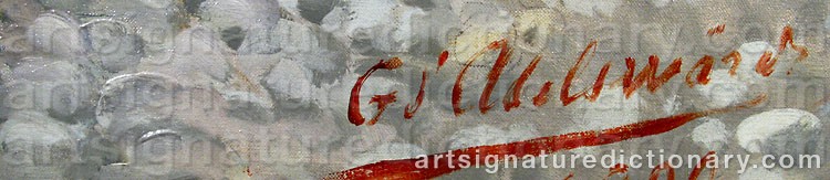 Signature by Gustaf ADELSWÄRD