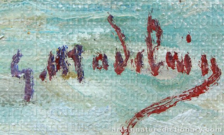 Authentic signature by Gustave MADELAIN on Painting/Watercolour artwork