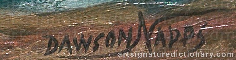 Authentic signature by Dawson NAPPS on Painting/Watercolour artwork