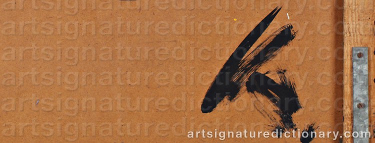 Authentic signature by Günter FRÜHTRUNK on  artwork