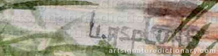 Authentic signature by Uno ASPLUND on  artwork