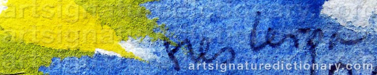 Authentic signature by Nes LERPA on  artwork