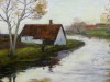 Close-up details showing Frits THAULOW signature forgery characteristics