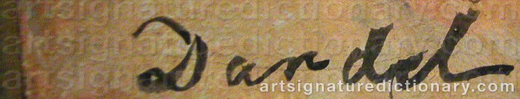 Signature by Nils Von DARDEL