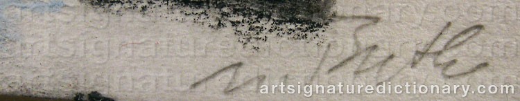 Authentic signature by Michael BUTHE on  artwork