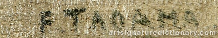Authentic signature by F(Okko) TADAMA on  artwork