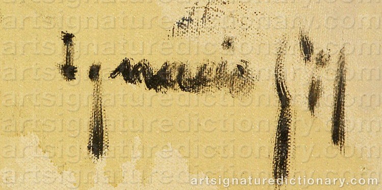 Authentic signature by Ignacio GIL on Painting/Watercolour artwork