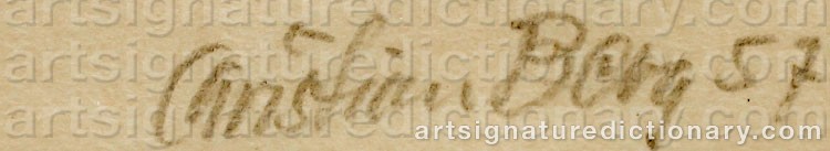 Signature by Christian BERG