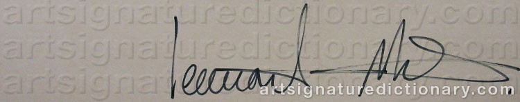 Authentic signature by Lennart MÖRK on  artwork