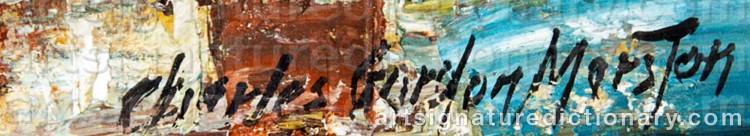 Authentic signature by Charles Gordon MARSTON on Painting/Watercolour artwork