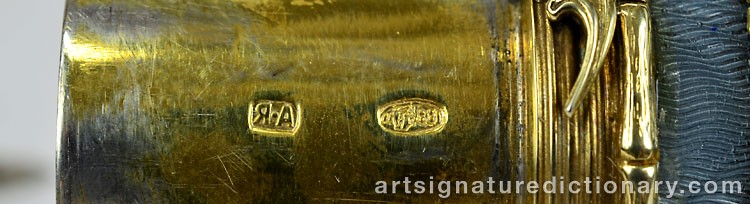 Close-up details showing Carl FABERGÉ signature forgery characteristics