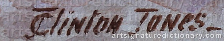 Authentic signature by Josiah Clinton JONES on Painting/Watercolour artwork