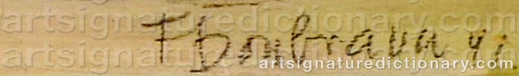 Authentic signature by Frantisek DOUBRAVA on  artwork