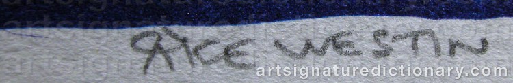 Authentic signature by Åke WESTIN on  artwork