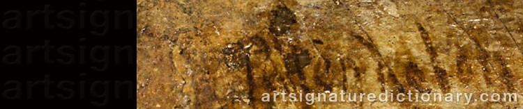 Authentic signature by August Xaver Carl Von PETTENKOFEN on  artwork